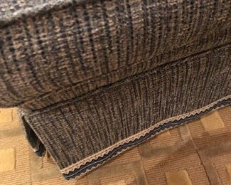 Decorated skirt on the blue chairs