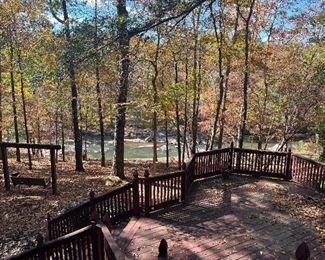 There is a swing that stays with the home.  What a great place to sit with your honey and have a glass of wine and look at that view!