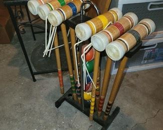 Vintage croquet set
