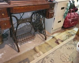 Antique singer treadle sewing machine