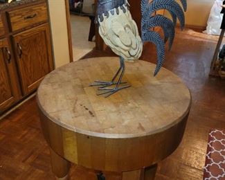 Butcher block kitchen small island