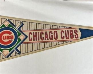 https://www.agesagoestatesales.com NC722 VINTAGE CHICAGO CUBS PENNANT FLAG OFFICIAL MLB