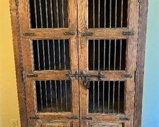 Rustic Iron Door Cabinet