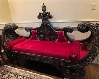 Royal Mahogany Chaise Bench.