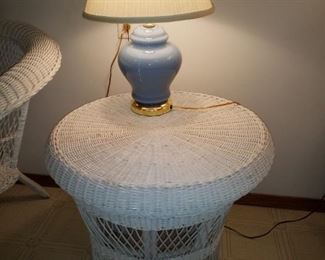 Wicker round table
