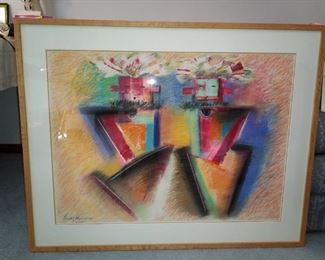 Kachina Figures Dancing by Dan Namingha 1987