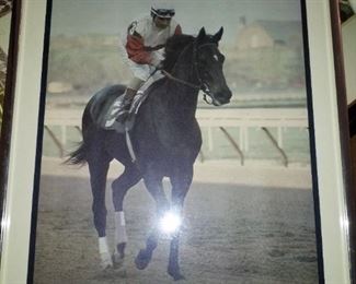 Ruffian picture with paperwork on the back