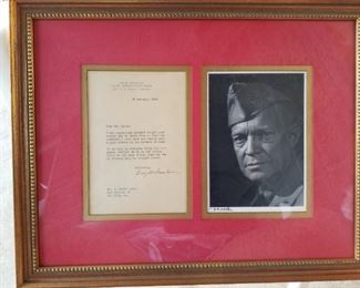 Dwight D. Eisenhower letter and picture from 1945.