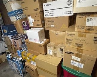 Lots of boxes full of unknown items still to uncover 