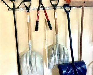 brooms snow shovels