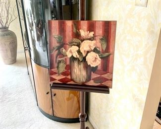 easel with art