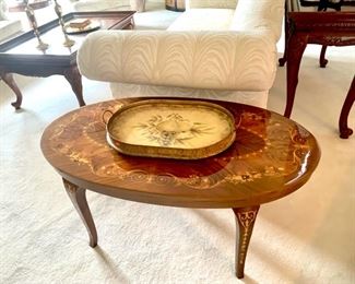 Inlaid coffee table, Italy