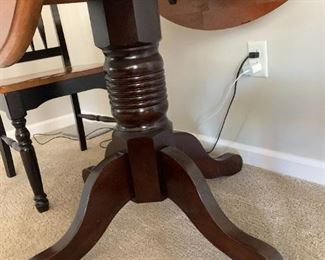(1) $200 - Drop Leaf Table and 2 Chairs -  table measures 42d or 28d when leaves are dropped.