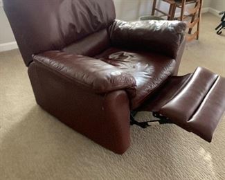 (5) $300  Italsofa Leather Rocker Recliner   38w 35d 39h seat dimensions 19w 22d.  Smoke and pet free home.