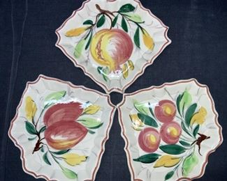 Set3 Ceramic Fruit Motif Dishes, Italy

