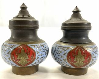 Painted Asian Salt & Pepper Shakers
