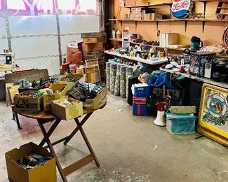 Camping gear including tent and sleeping bag