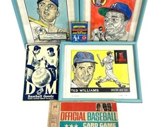 Vintage Baseball Card Game framed prints