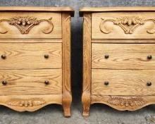 Pair Oakwood Interiors Oak Side Tables