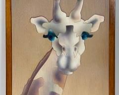Vintage Large Multi-piece Giraffe Colored Wood Artwork. Unknown Artist