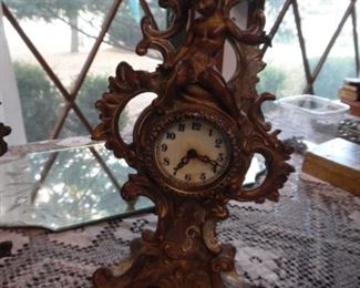 Vintage Ansonia Bronze Mantel Clock