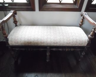 Solid and sturdy this antique bench is perfect for any room in the home
