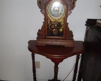 Large hand carved, and crafted antique mantel clock