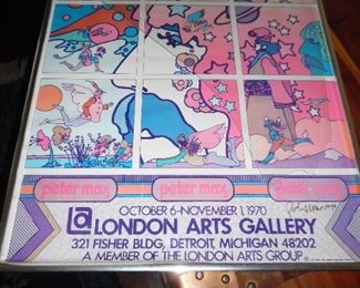 Vintage, and signed London Arts Gallery poster