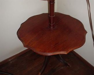 Two-tiered vintage hall table, or end table