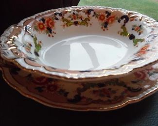 Complete vintage John Maddock and Son's Royal Vitreous, pattern is Bombay