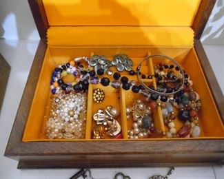 Lots and lots and lots of vintage jewelry and watches.