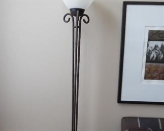 Beautiful and tall, slightly ornate floor lamp