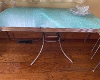Chrome and Formica table and 4 chairs