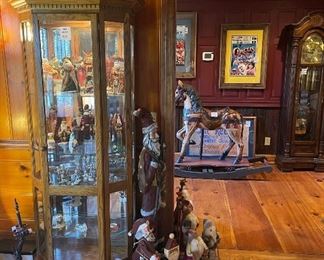 Curio Cabinet + Santa’s 