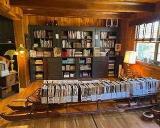 Books + Magazines (Home, Woodworking, Sewing) + Fine Woodworking Magazine Set (1-260) + Antique Sled + Gone with the Wind items