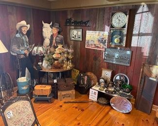 Cowboys + Lamps + P&G Baskets + Clocks + Silver + Cabbage Boards 