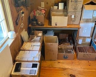 Antique Tools + Plaques + Trophy Materials + Marble Bases + Plaque boxes / sleeves + Signs 