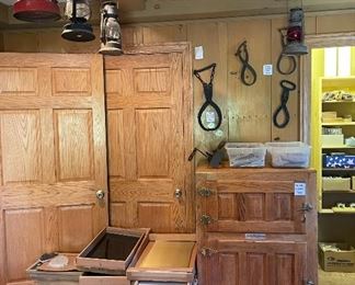 Ice Chest + Sheet Metal + Precut Plaque Plates + Antique Tools + Lanterns