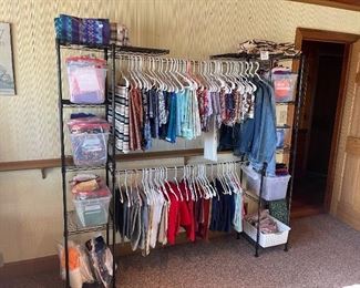 Fabric + Denim Jackets + Handmade Curtains