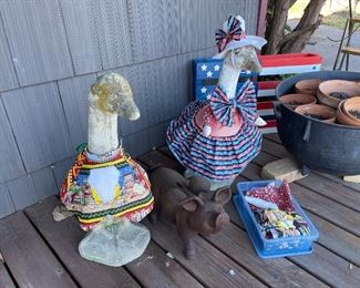 Geese (And outfits) + Cast Iron Pig