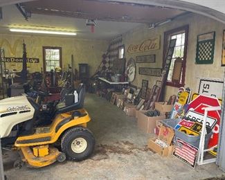 Cub Cadet Riding Lawn Mower + Signs