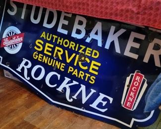 Great LARGE Studebaker DOUBLE SIDED porcelain sign !