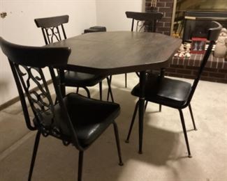 Vintage formica top table and chairs