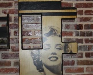 artist signed 1 of 1 - Marilyn Monroe wall art/shelf  