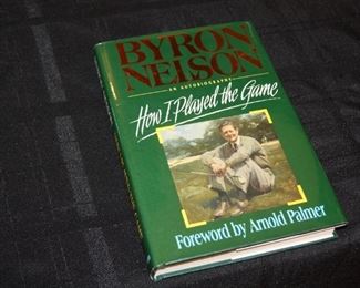 Byron Nelson signed book. 