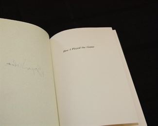 Byron Nelson signed book. 