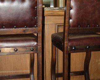 Leather bar stools