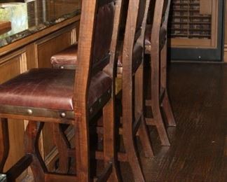 Leather bar stools