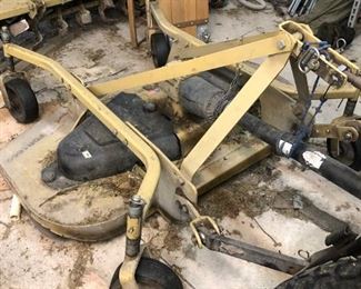 Reverse pic of the mower FDR1660 with the Plow -3rd attachment shown in the rear of the pic