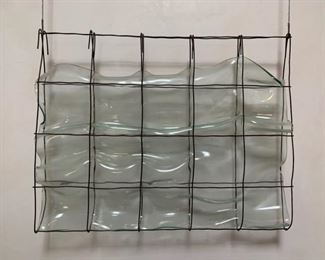 Mary Shaffer (American 1947-) hanging slumped glass sculpture